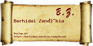 Berhidai Zenóbia névjegykártya